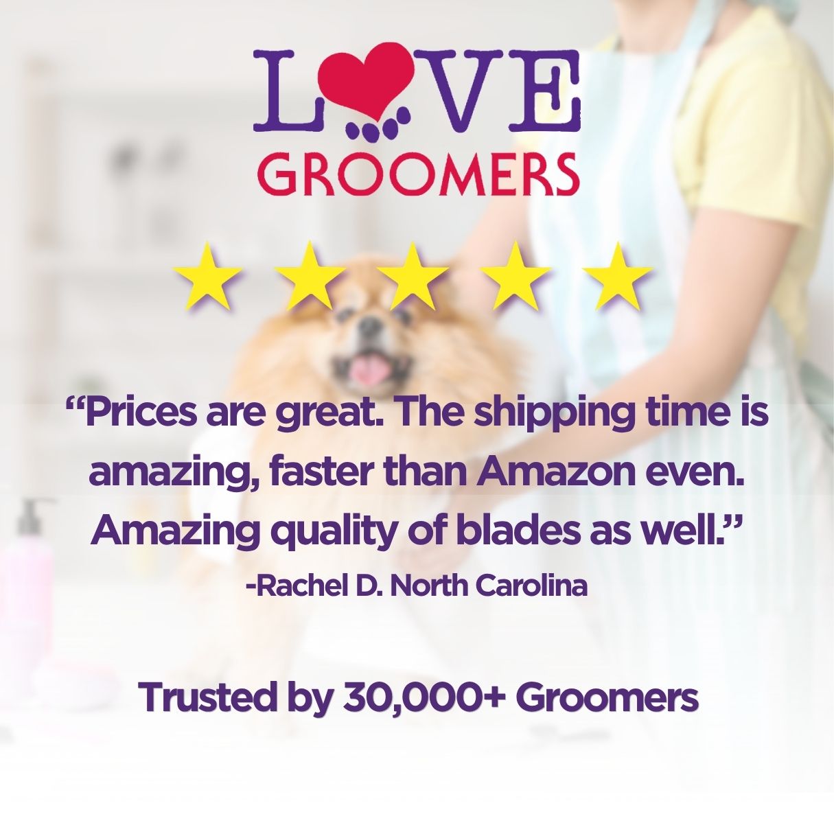 Love Groomers Facebook ad: Love Groomers is your one-stop shop for everything…