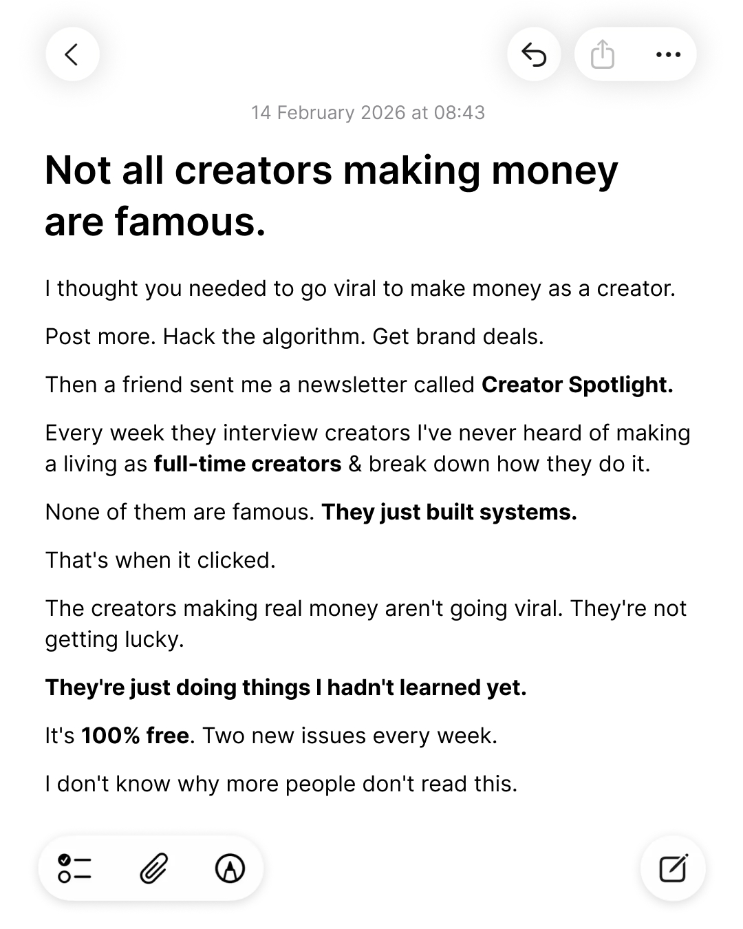 Creator Spotlight Facebook ad