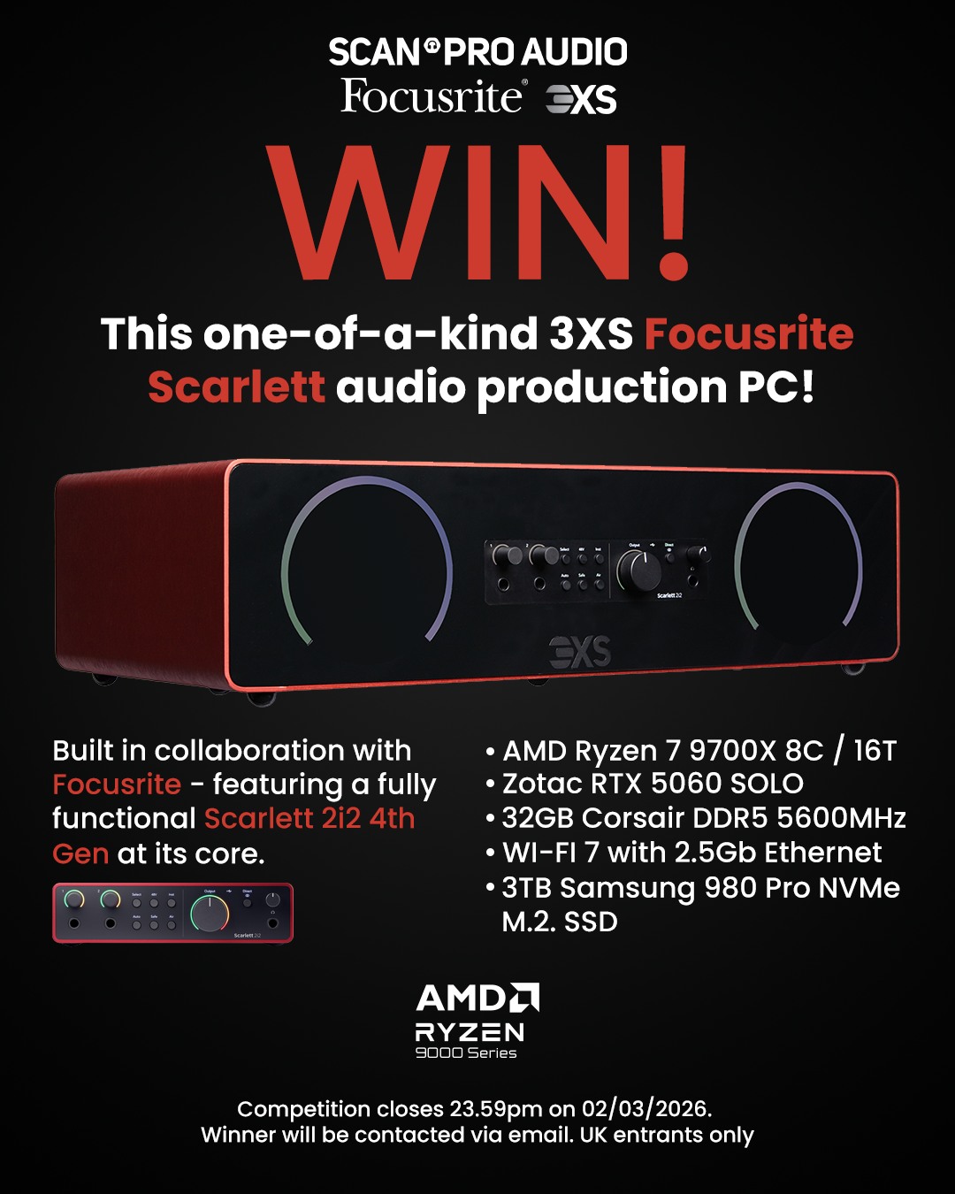 Scan Pro Audio Facebook ad: ENTER NOW FOR FREE Plus an EXTRA 20…