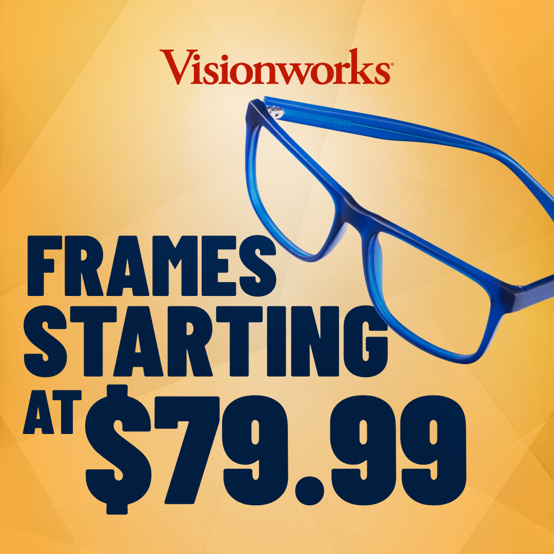 Visionworks Facebook ad: Great Style. Smart Value.