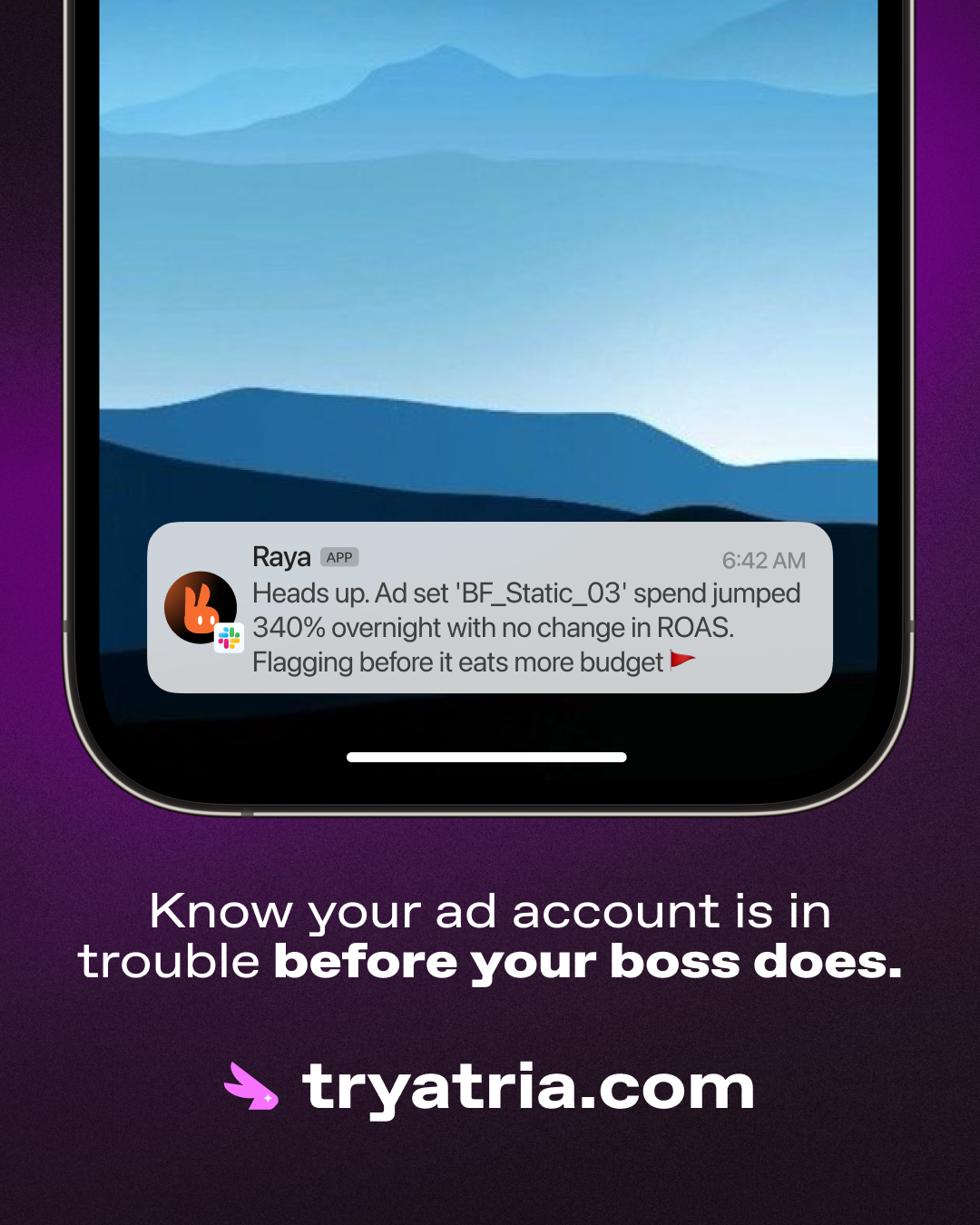 Atria AI Facebook ad