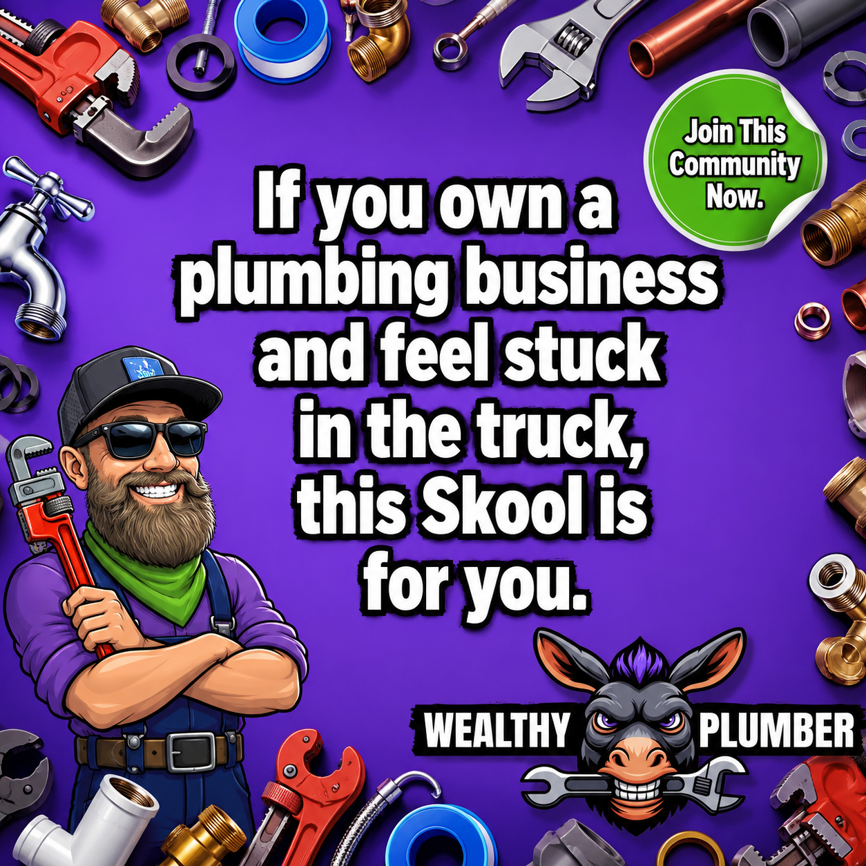 Skool Facebook ad