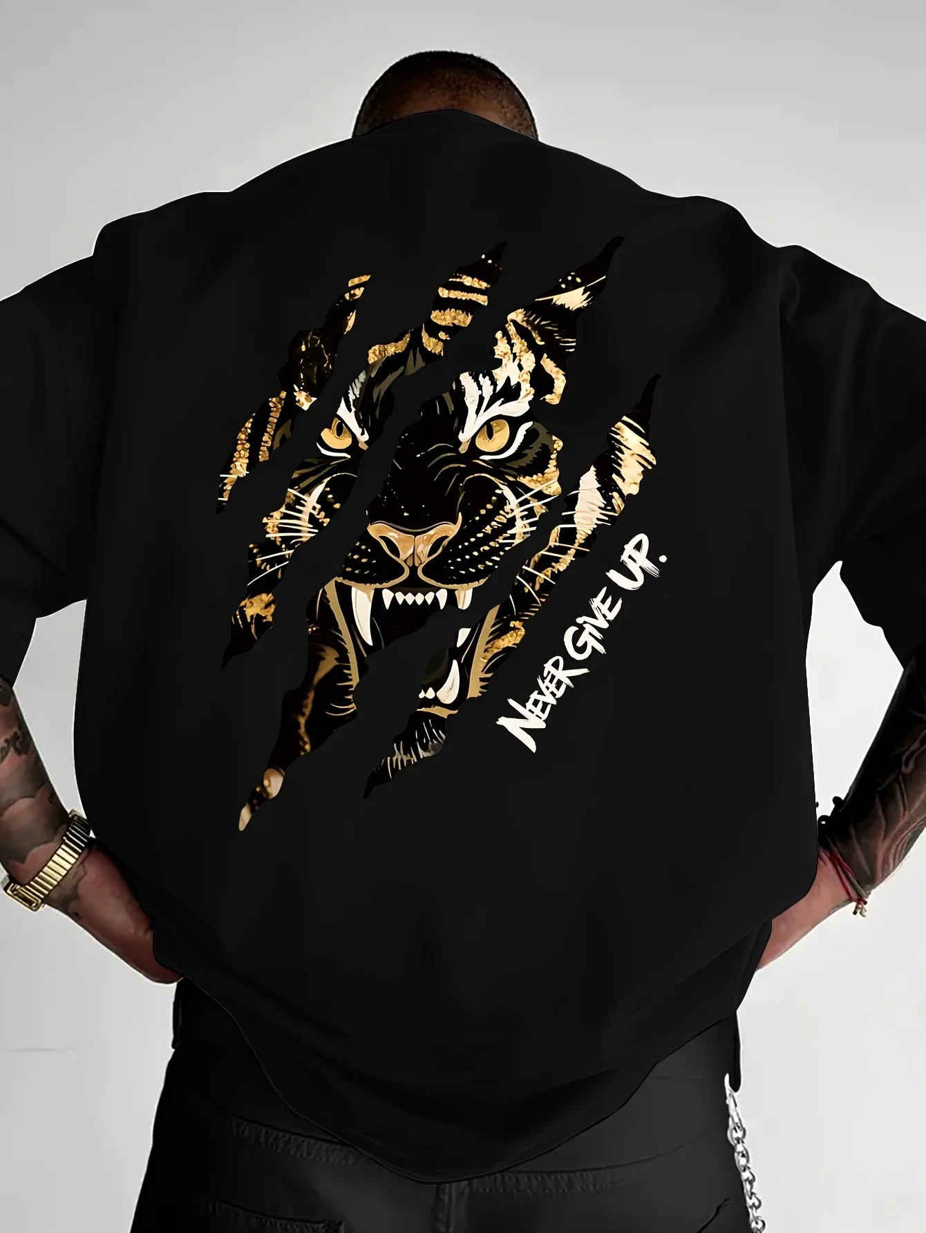 The Belfaire Facebook ad: Never Give Up Tee | $39.99