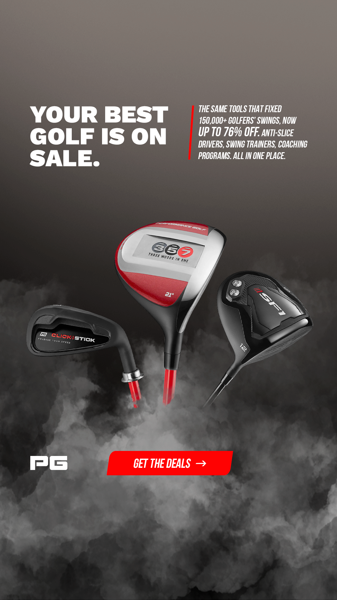 Performance Golf Facebook ad