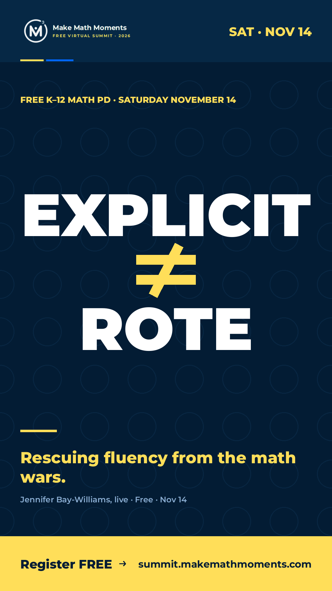 Make Math Moments Facebook ad: Explicit ≠ Rote