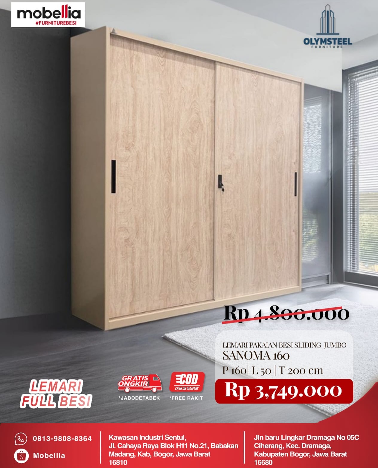 Mobellia.id Facebook ad: MAU FURNITURE KUAT & ANTI JAMUR?