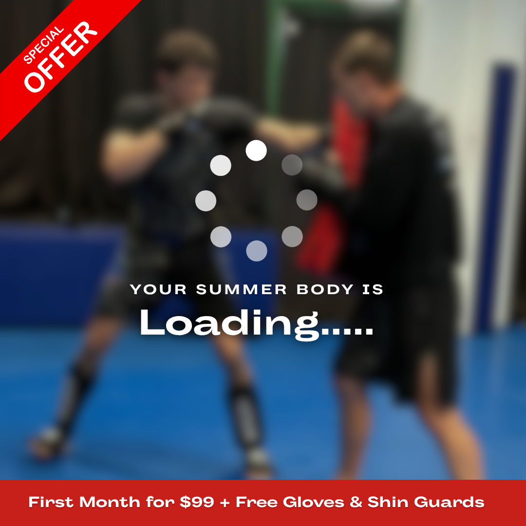 Amerikick EHT Facebook ad: First Month $99 + Free Gloves & Shin Guard