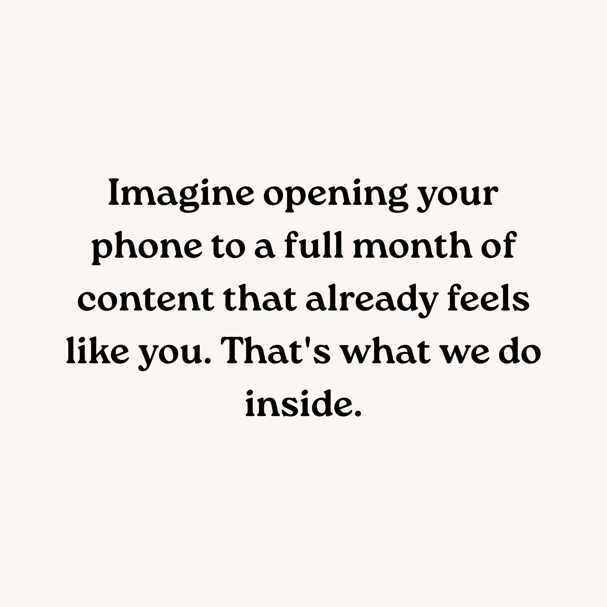 Aligned Content Club Facebook ad: Done-for-you content that sounds like you
