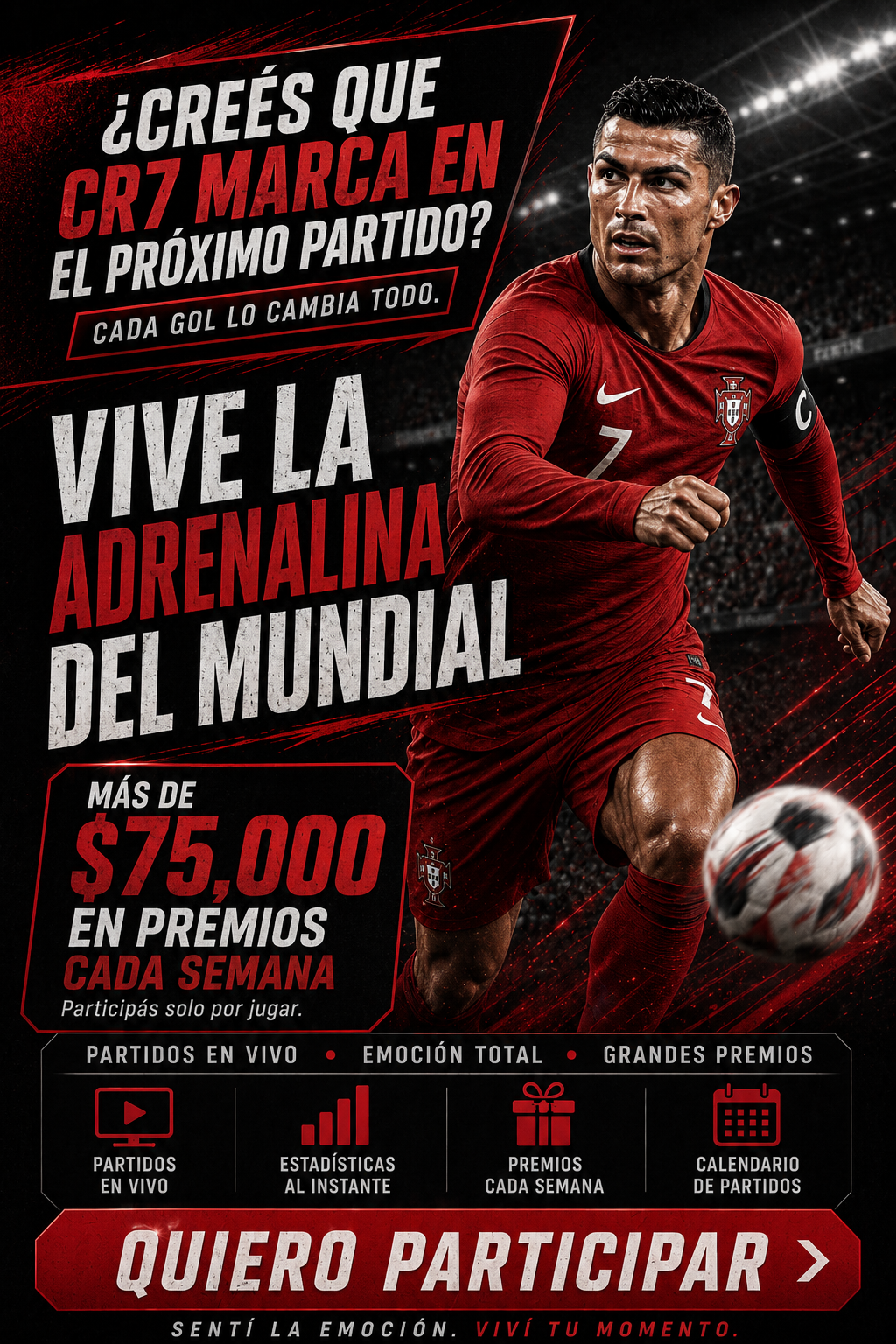 Cuota Cero Facebook ad: Tu Mundial, sin trámites bancarios