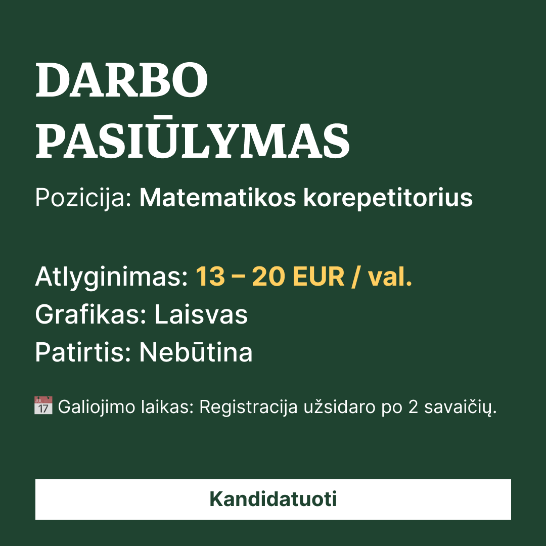Korepetitoriai.lt Facebook ad
