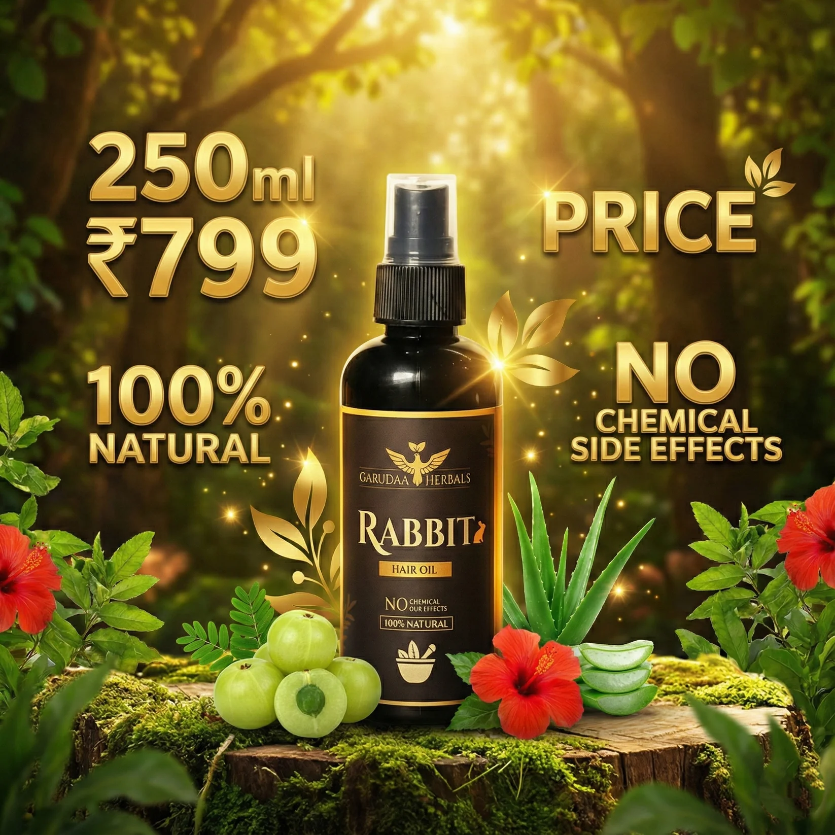 Rabbit Herbal Hair Oil Facebook ad from Jan 31, 2026