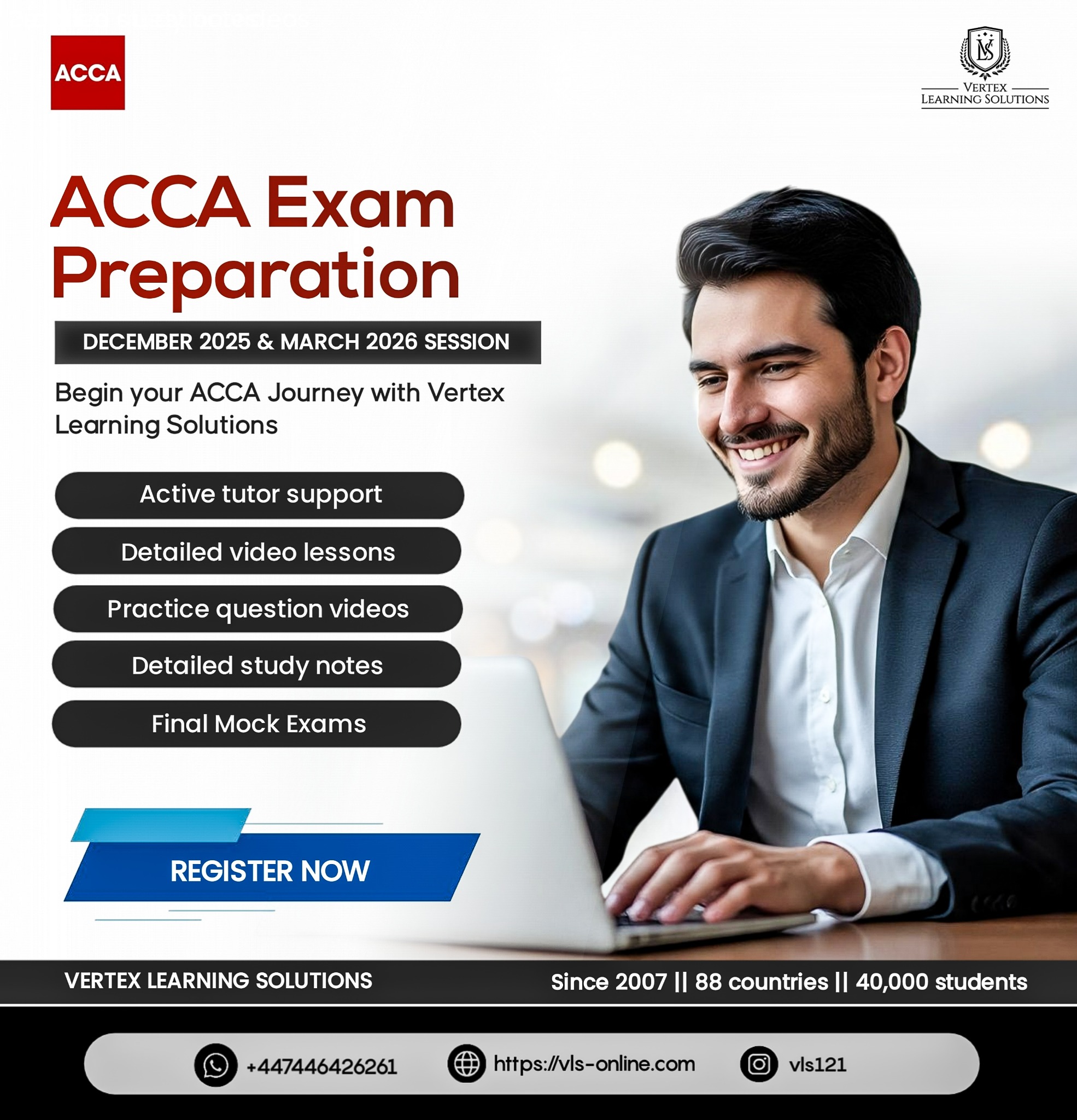 Vertex Learning Solutions Facebook ad from Oct 23, 2025