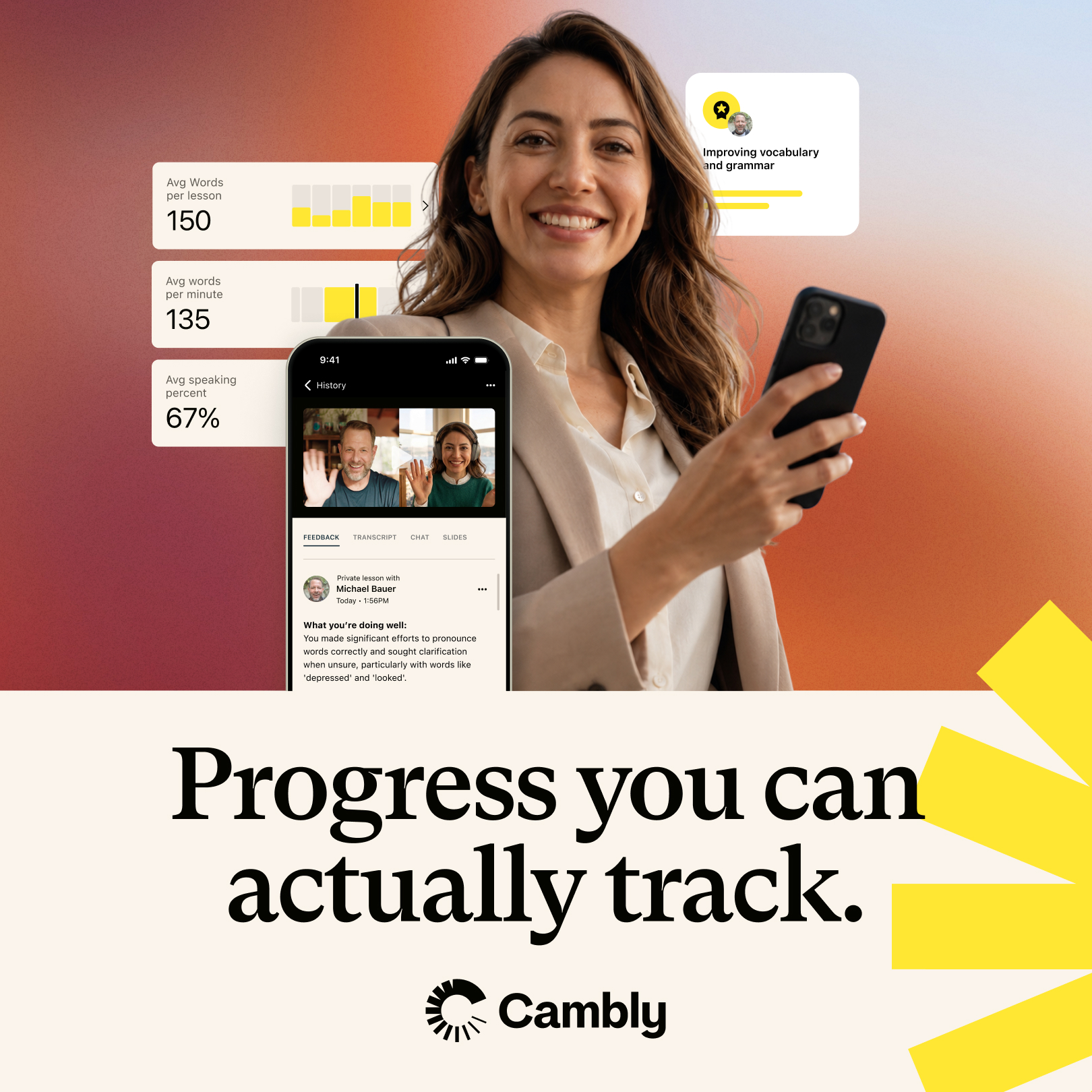 Cambly Facebook ad