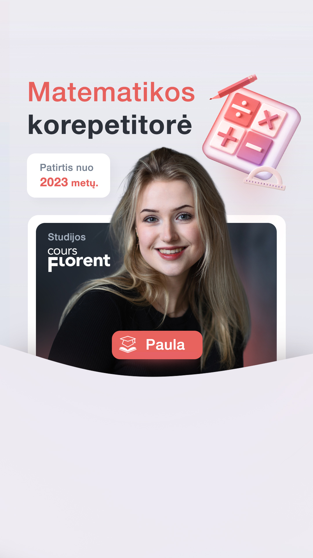 Pasimokome.lt korepetitoriai Facebook ad