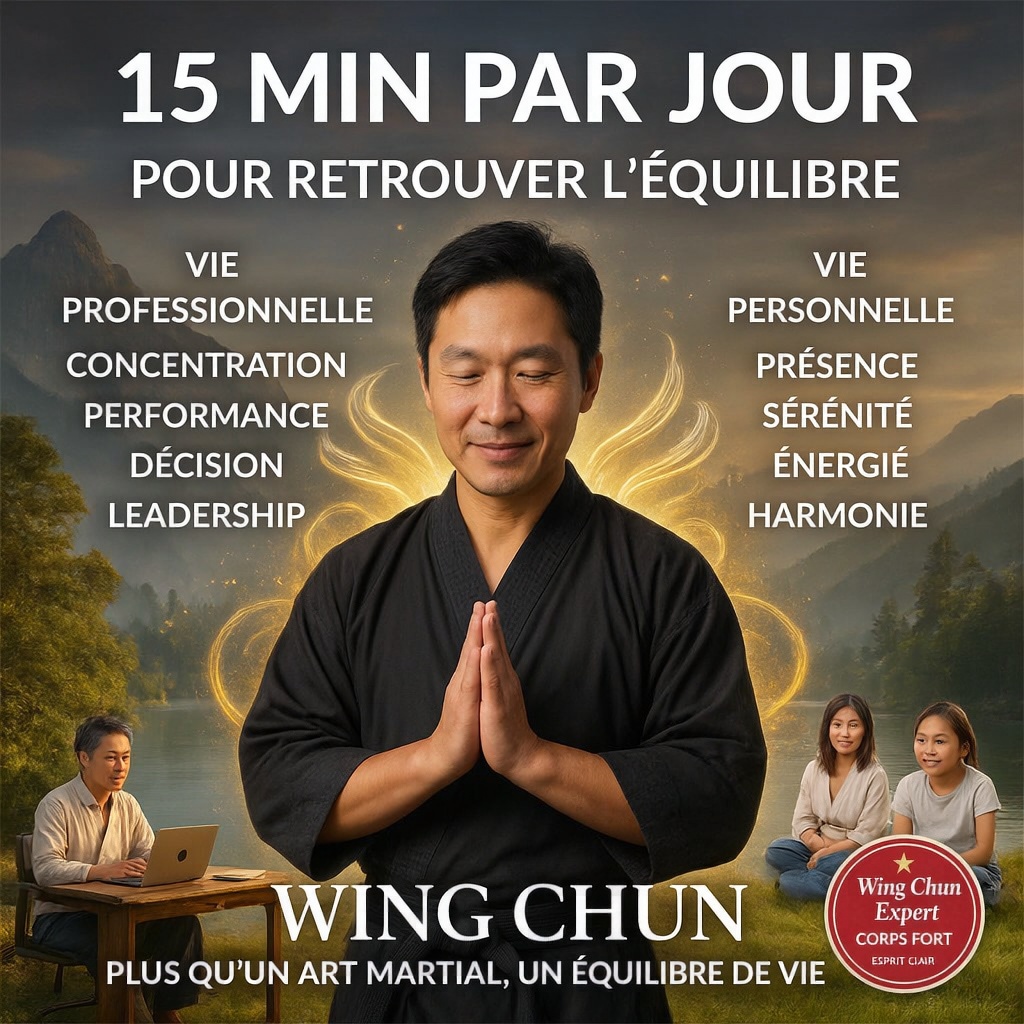 Wing Chun Expert Facebook ad: Maîtrisez le Wing Chun de chez vous en 15 min par jour…