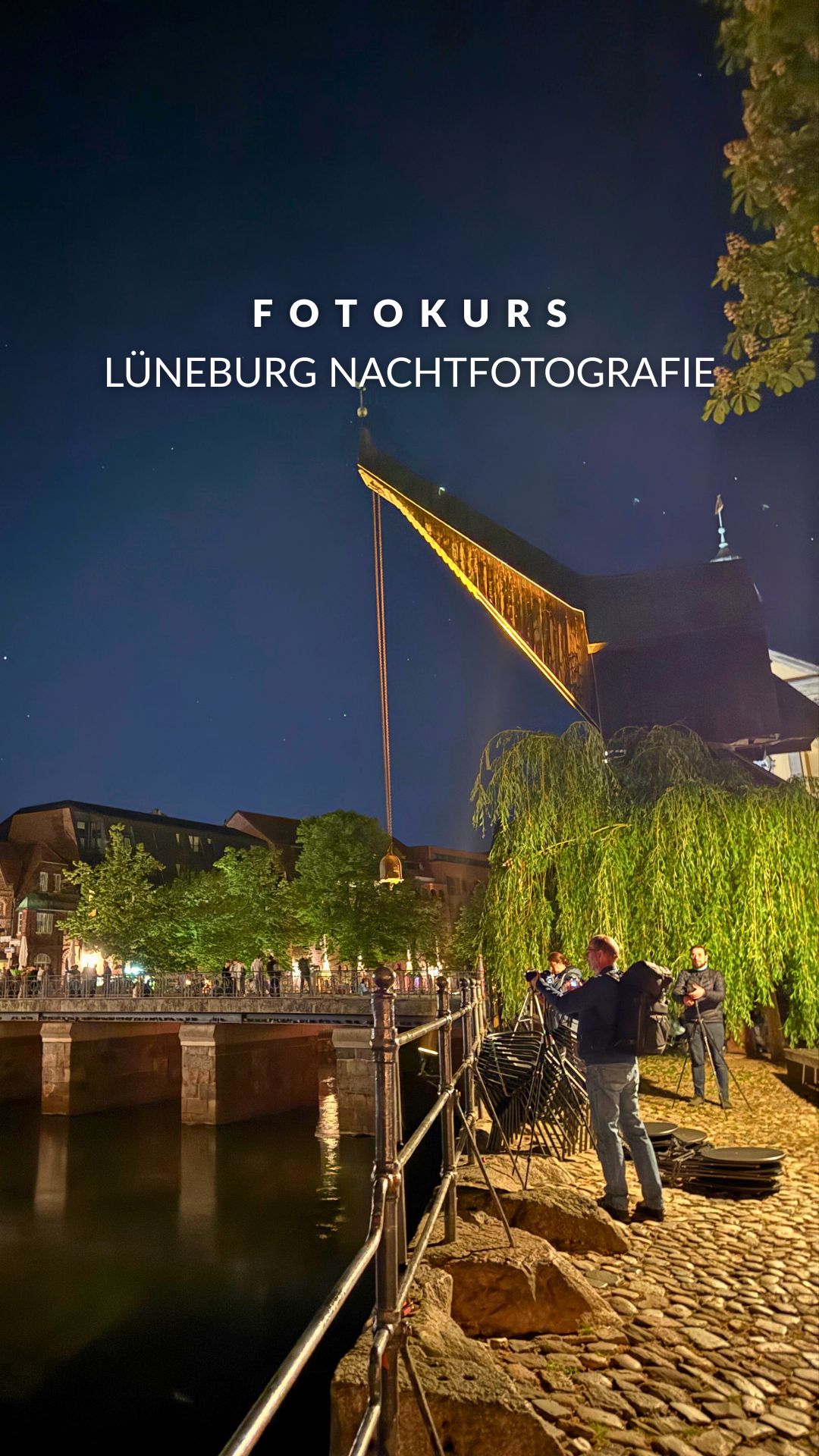 diefotomanufaktur Facebook ad: Lüneburg bei Nacht fotografieren lernen