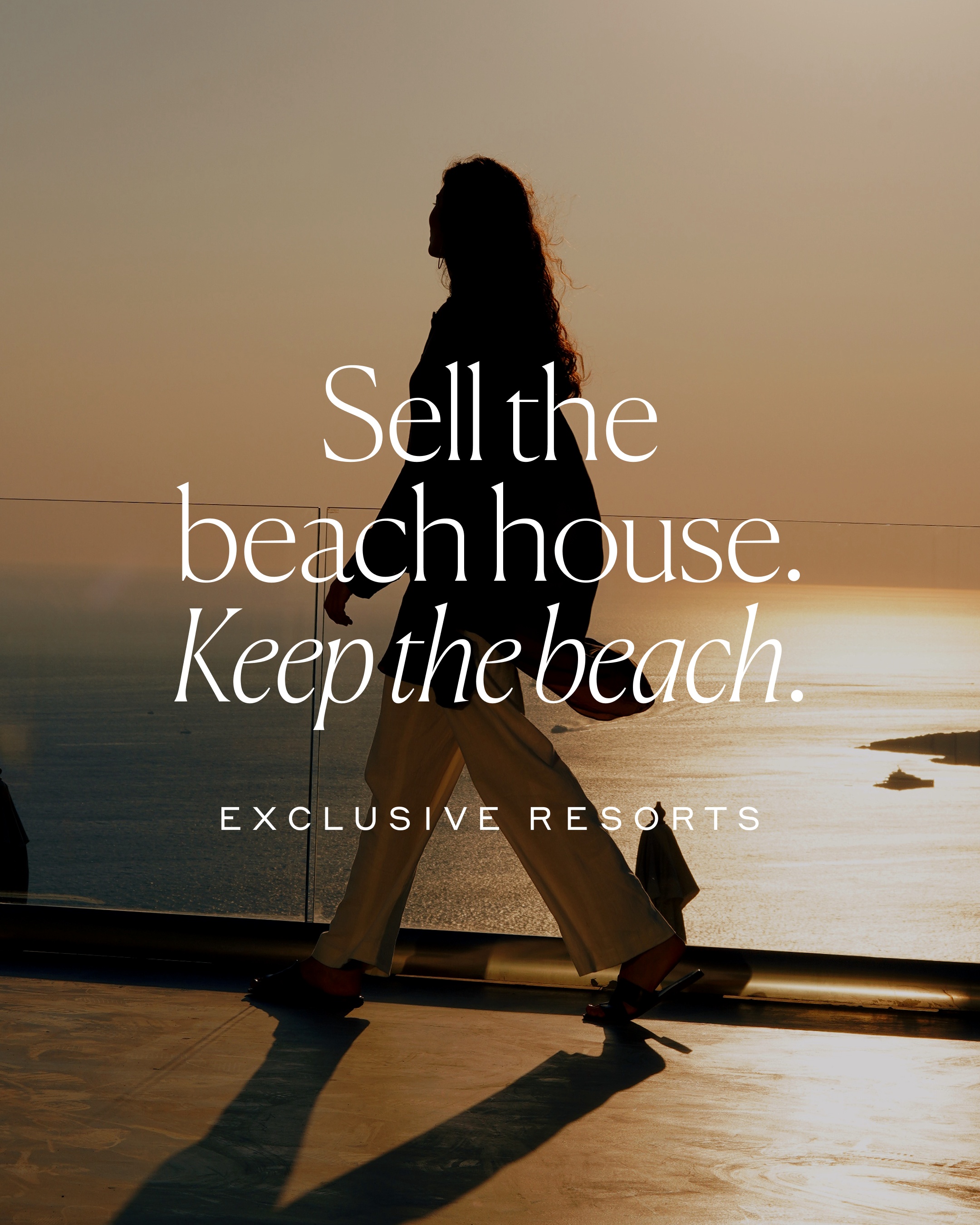 Exclusive Resorts Facebook ad: One Address Is a Commitment. 75 Is a Lifestyle.
