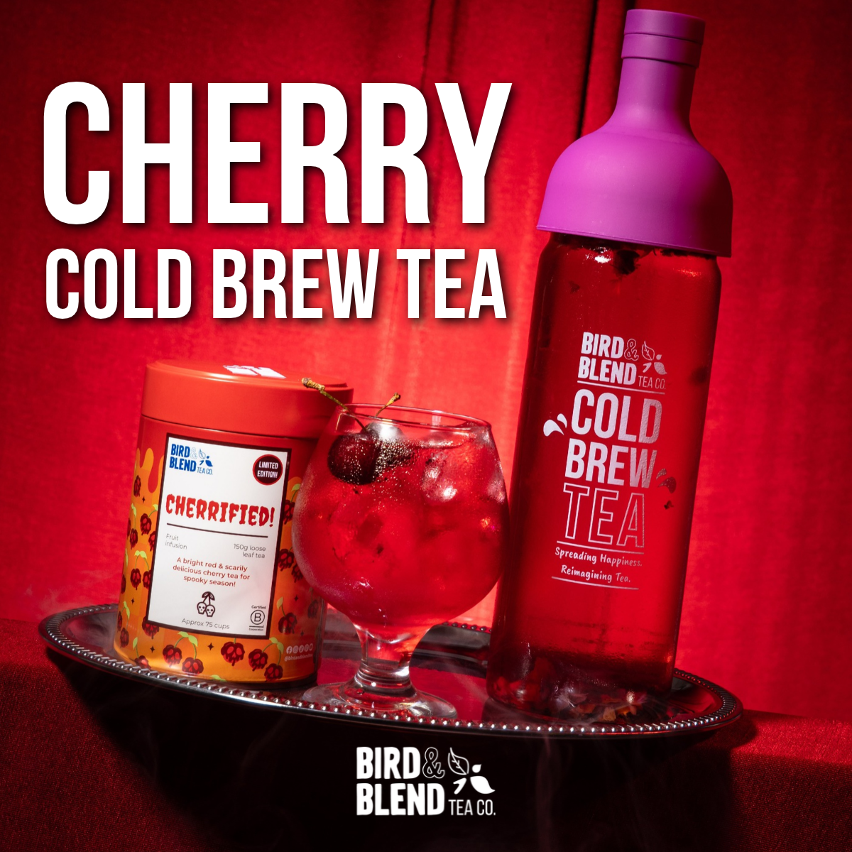 Bird & Blend Tea Co. Facebook ad: Limited Edition Cherrified Tea!