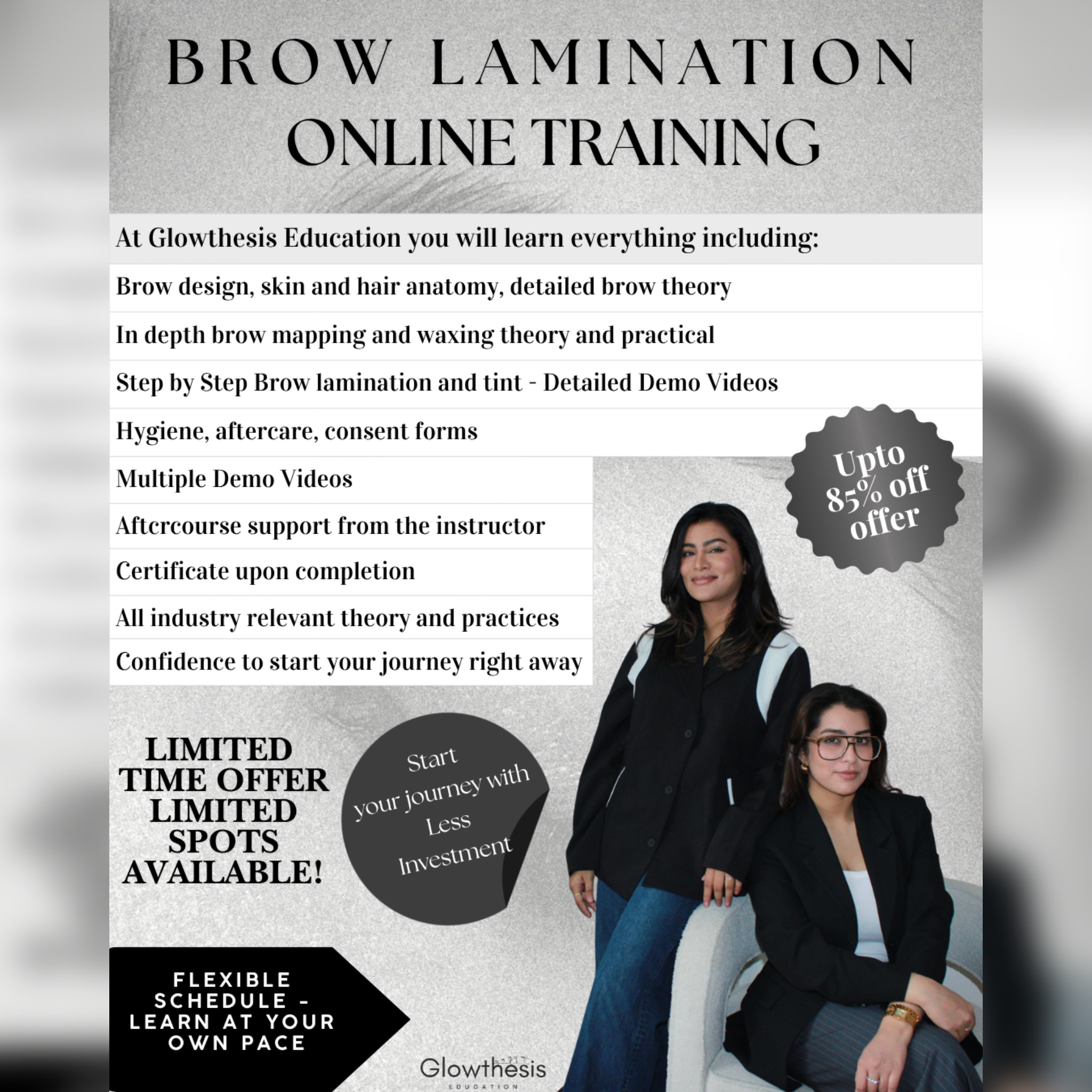 Glowthesis Skin, Brow bar & Education Facebook ad: Home - Glow Thesis Bar