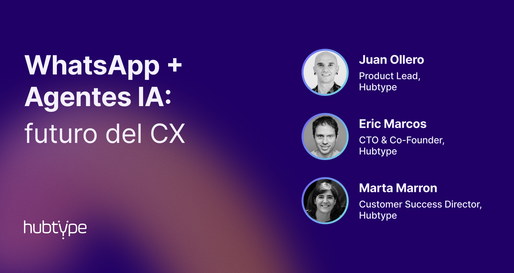 Hubtype Facebook ad: WhatsApp + Agentes de IA: eficiencia y escala | Hubtype…