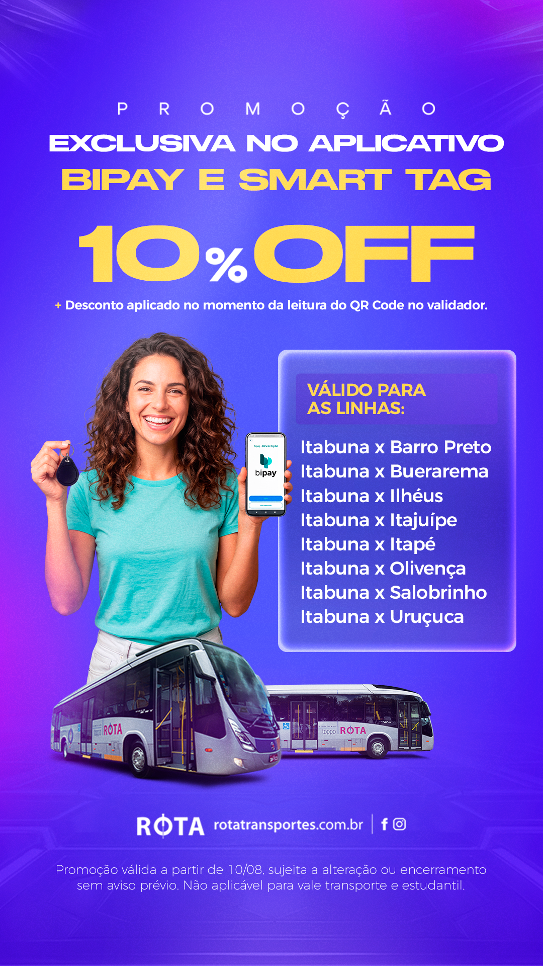 Rota Transportes Facebook ad from Aug 10, 2026