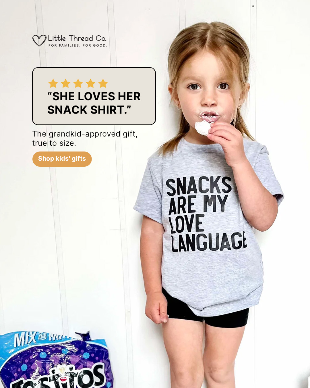 Little Thread Co. Facebook ad: Mom-Tee Energy