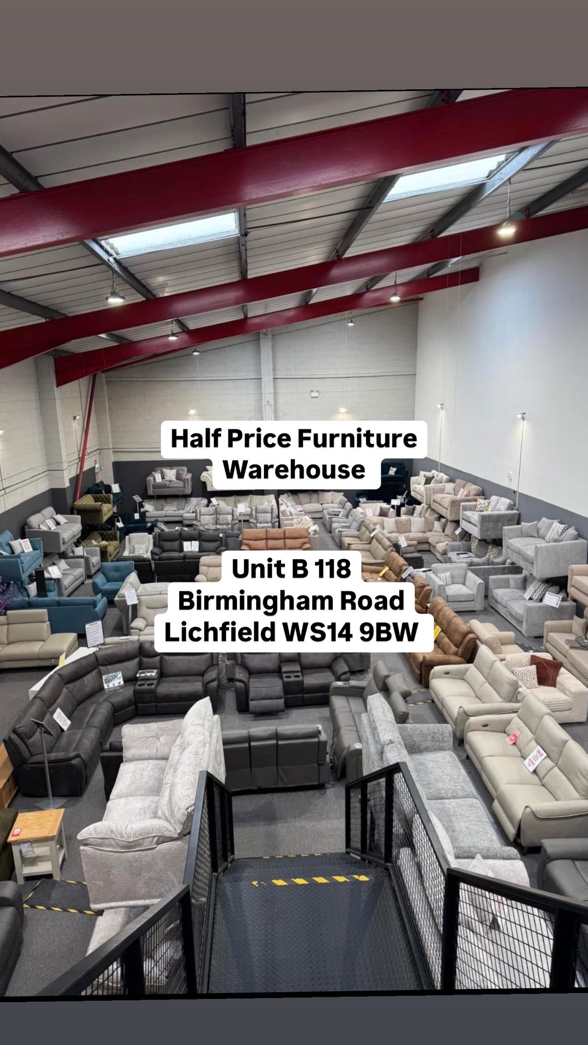 Half Price Furniture Warehouse Facebook ad