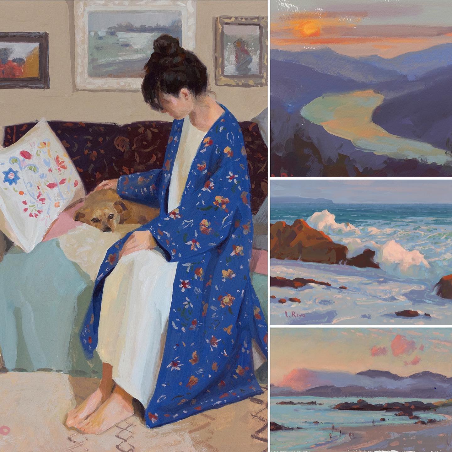 Lena Rivo Art Facebook ad: These are some of my gouache paintings.
