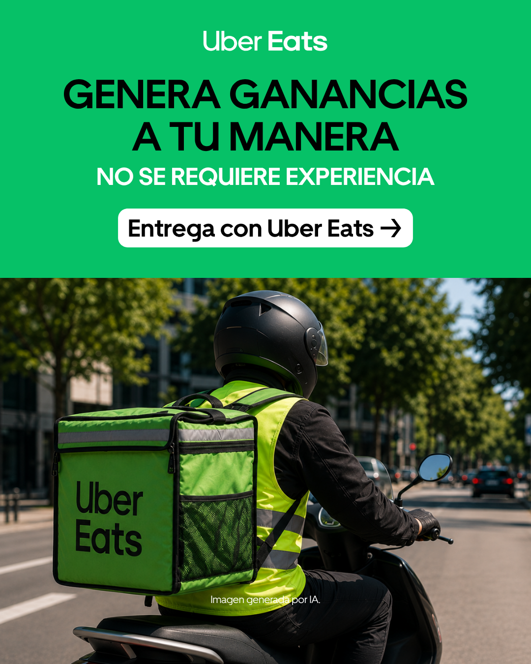 Uber Eats Facebook ad