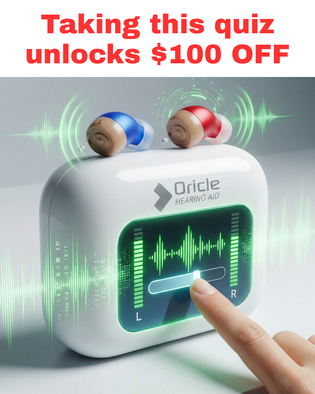 Oricle Hearing Facebook ad: Take Our Free Quiz