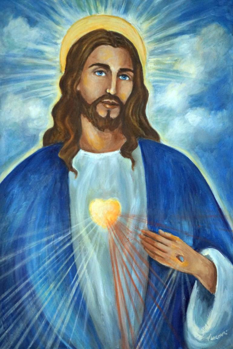 Saatchi Art Facebook ad: Religion Painting by Valerie Vescovi, Oil on Canvas, 24 x…