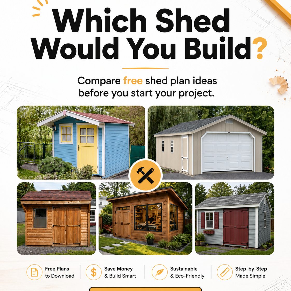 Woodworking Plans Now Facebook ad: Which shed would you build?