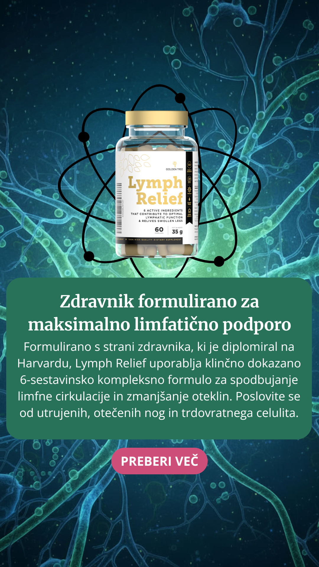 Golden Tree Slovenija Facebook ad: Zakaj so moje noge še vedno otekle kljub vsem poskusom?