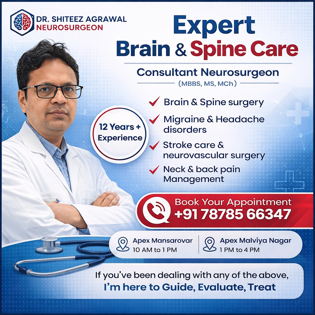 Dr. Shiteez Agrawal Facebook ad: Expert Brain & Spine Care you can trust.