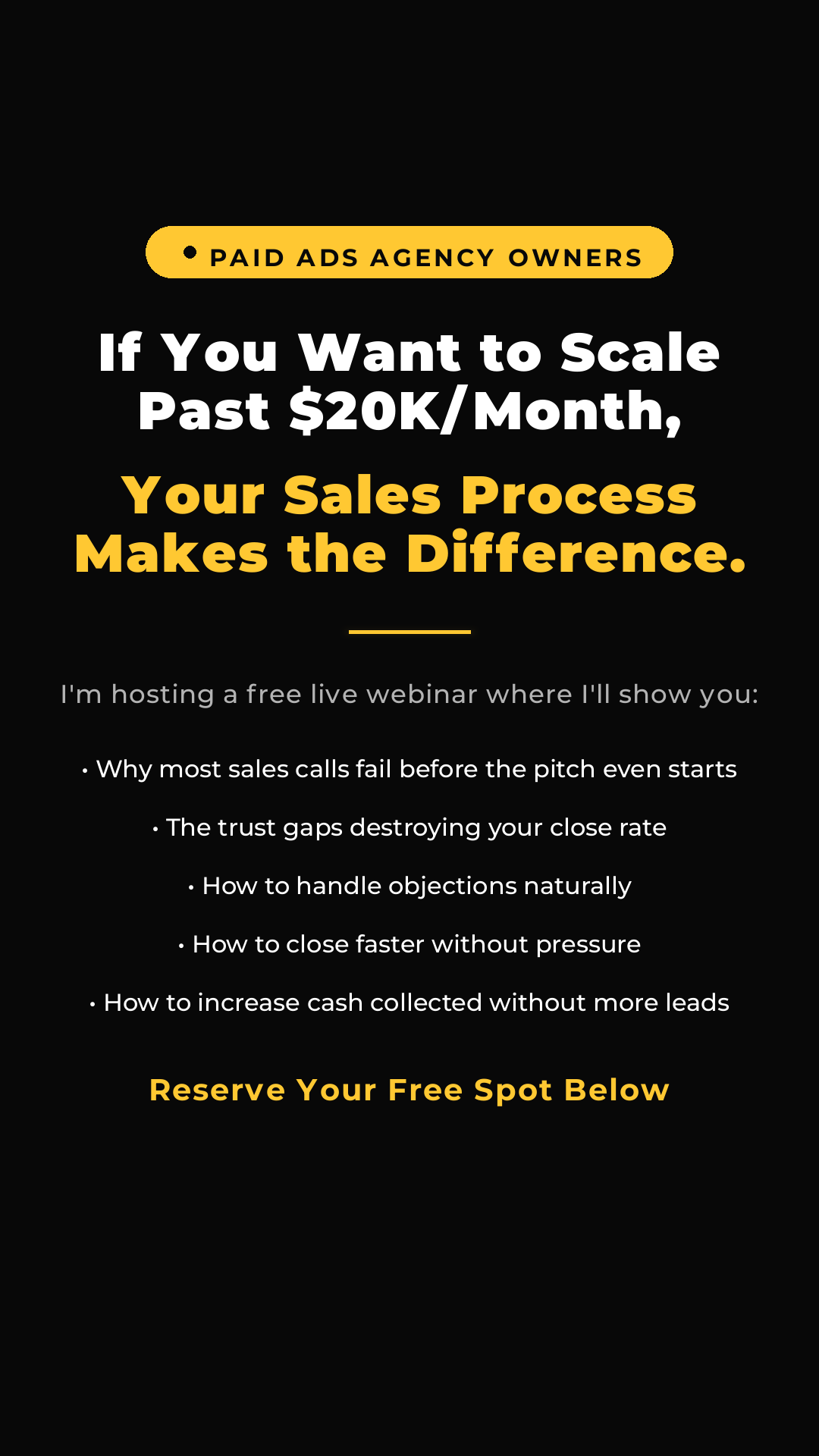 10XMarcel - Sales Performance Architect & HighTicket Salestrainer Facebook ad: Free Live Training