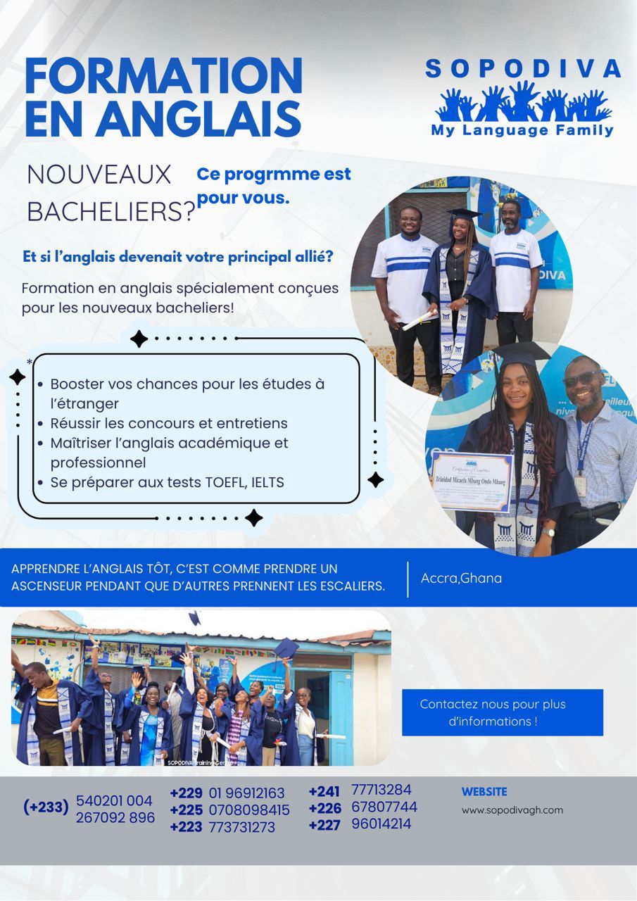 Sopodiva Training Centre Facebook ad: Chers Bacheliers ou Étudiants, ne perdez pas de…