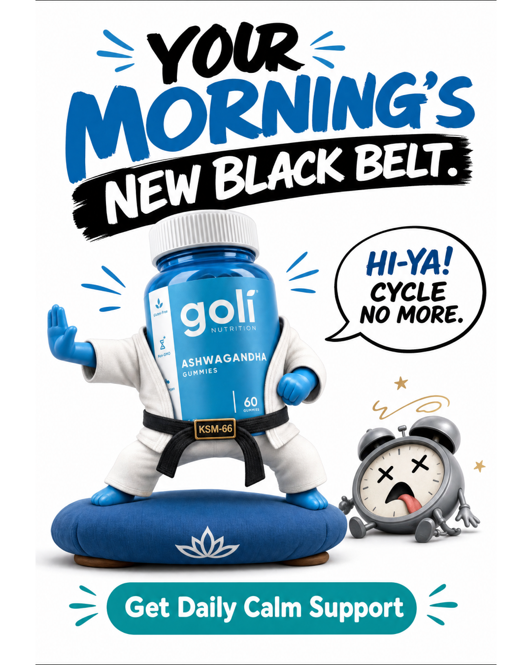 Goli Facebook ad: Meditated. Still Stressed.