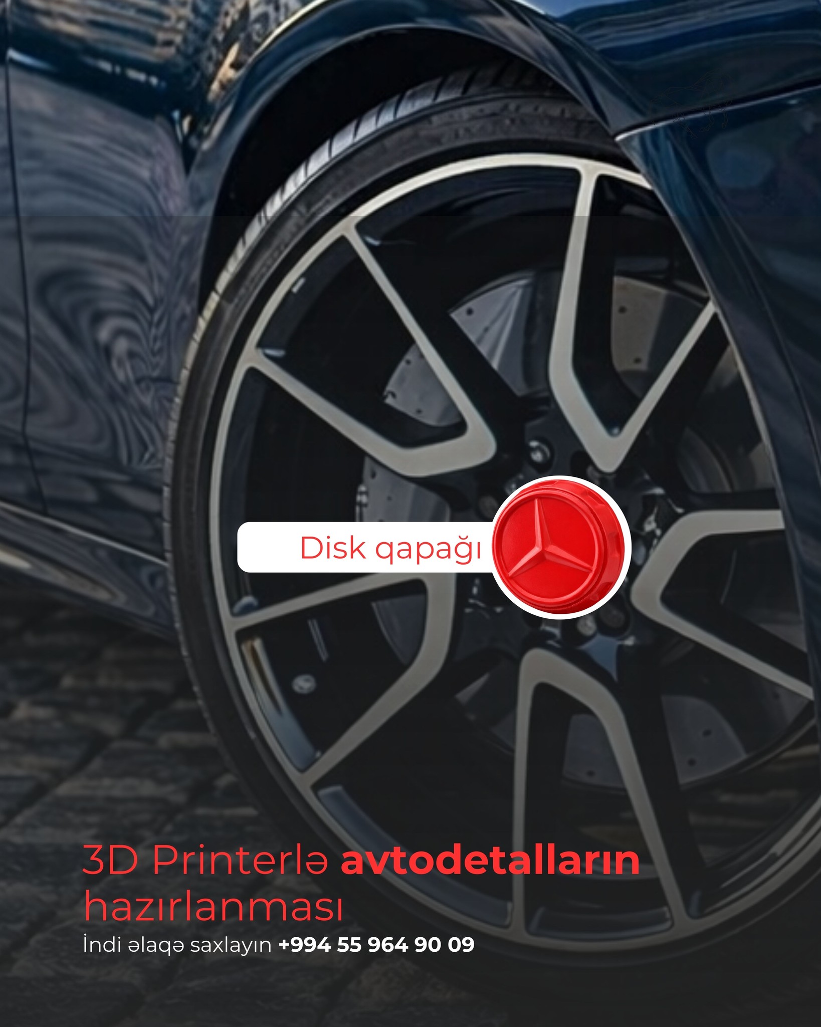 3D Printer Servisi Facebook ad: Avtomobillər üçün disk qapaqlarını yenidən hazırlayırıq.