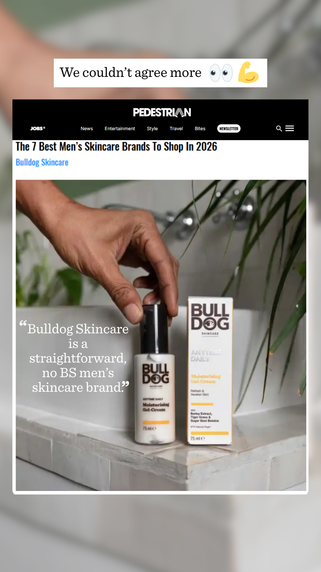 Bulldog Skincare ANZ Facebook ad