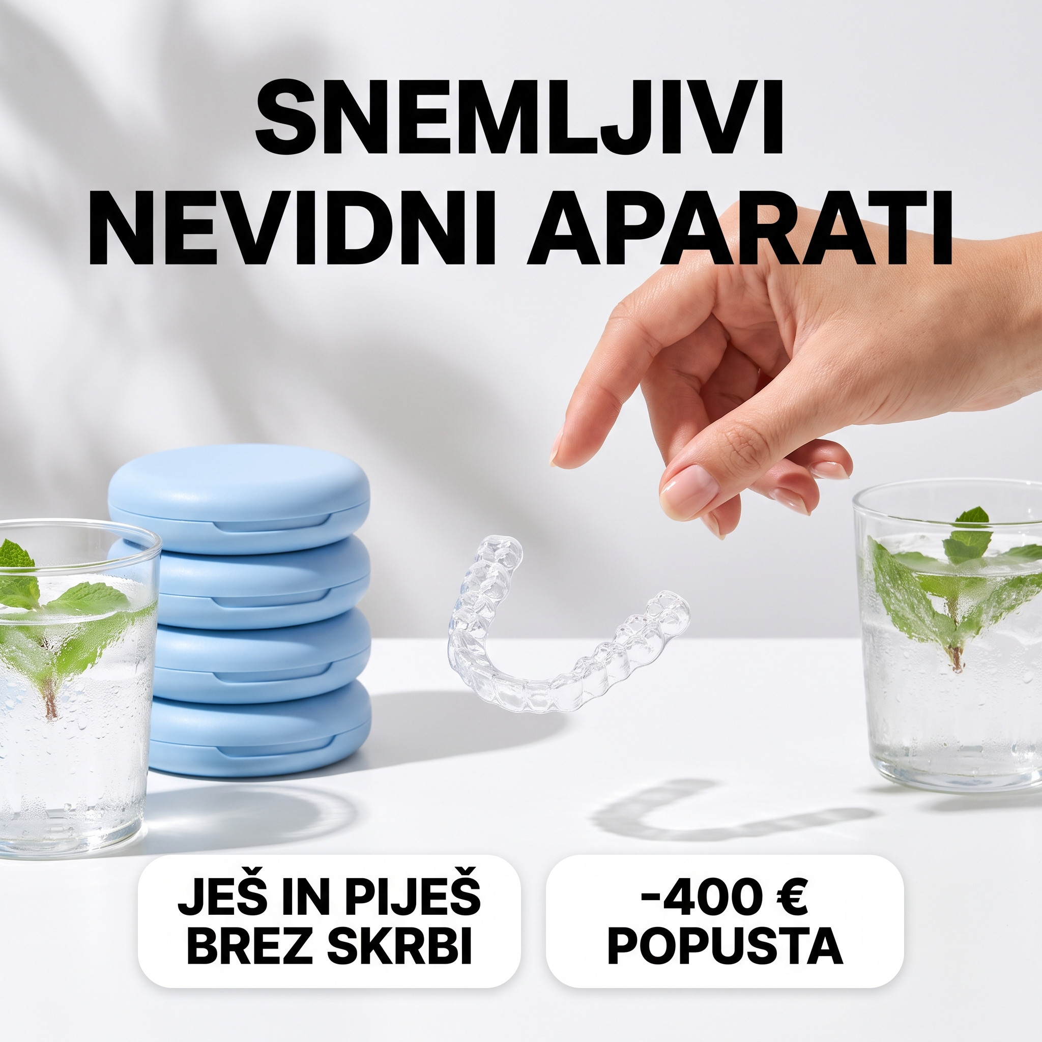 OrthoDental Facebook ad: Brezplačen Invisalign pregled - brez obveznosti