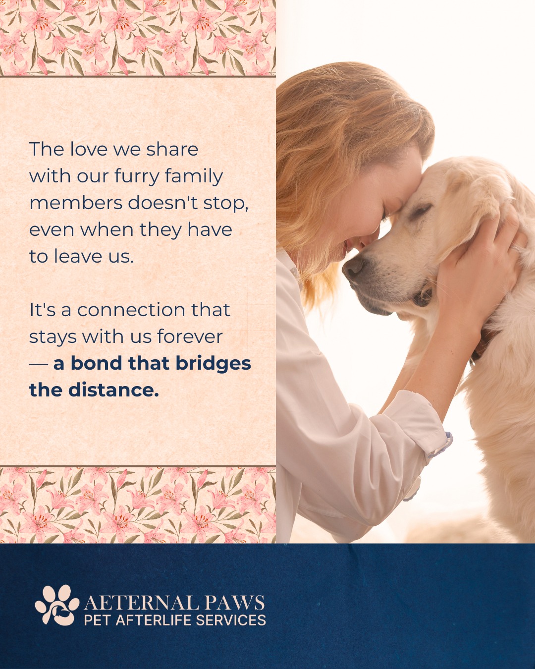 Aeternal Paws - Pet Cremation Services Banawe Street, Quezon City Facebook ad: Our pets give us the best chapters of…
