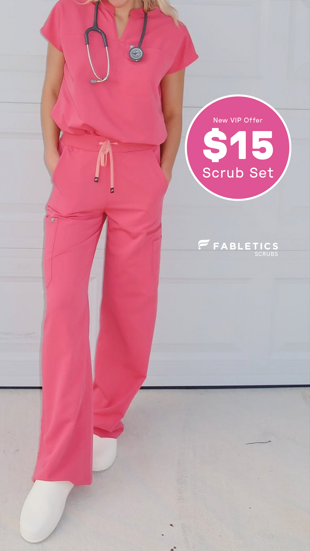 Fabletics Scrubs Facebook ad