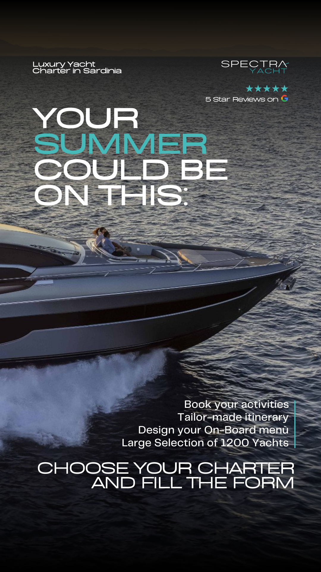 Spectra Yacht - Porto Cervo Facebook ad from May 22, 2025