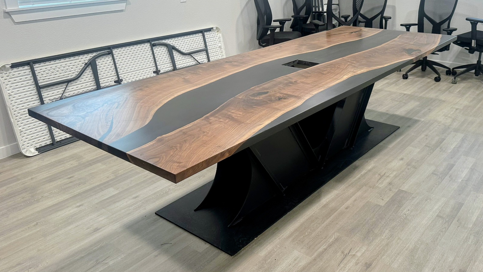 Bulldog Custom Woodworking Facebook ad: Custom Conference Tables - DFW