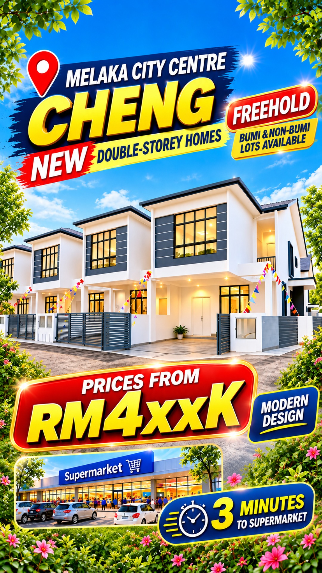 iProperty.com.my Facebook ad: 2-storey Terraced House for Sale in Taman Cheng Setia…