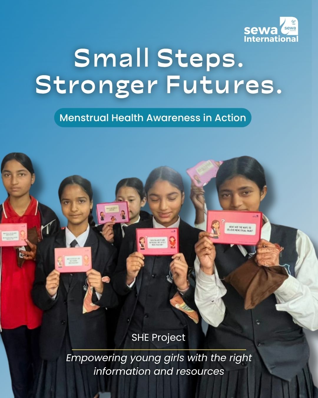 Sewa International Bharat Facebook ad: Sponsor Her First Period Kit