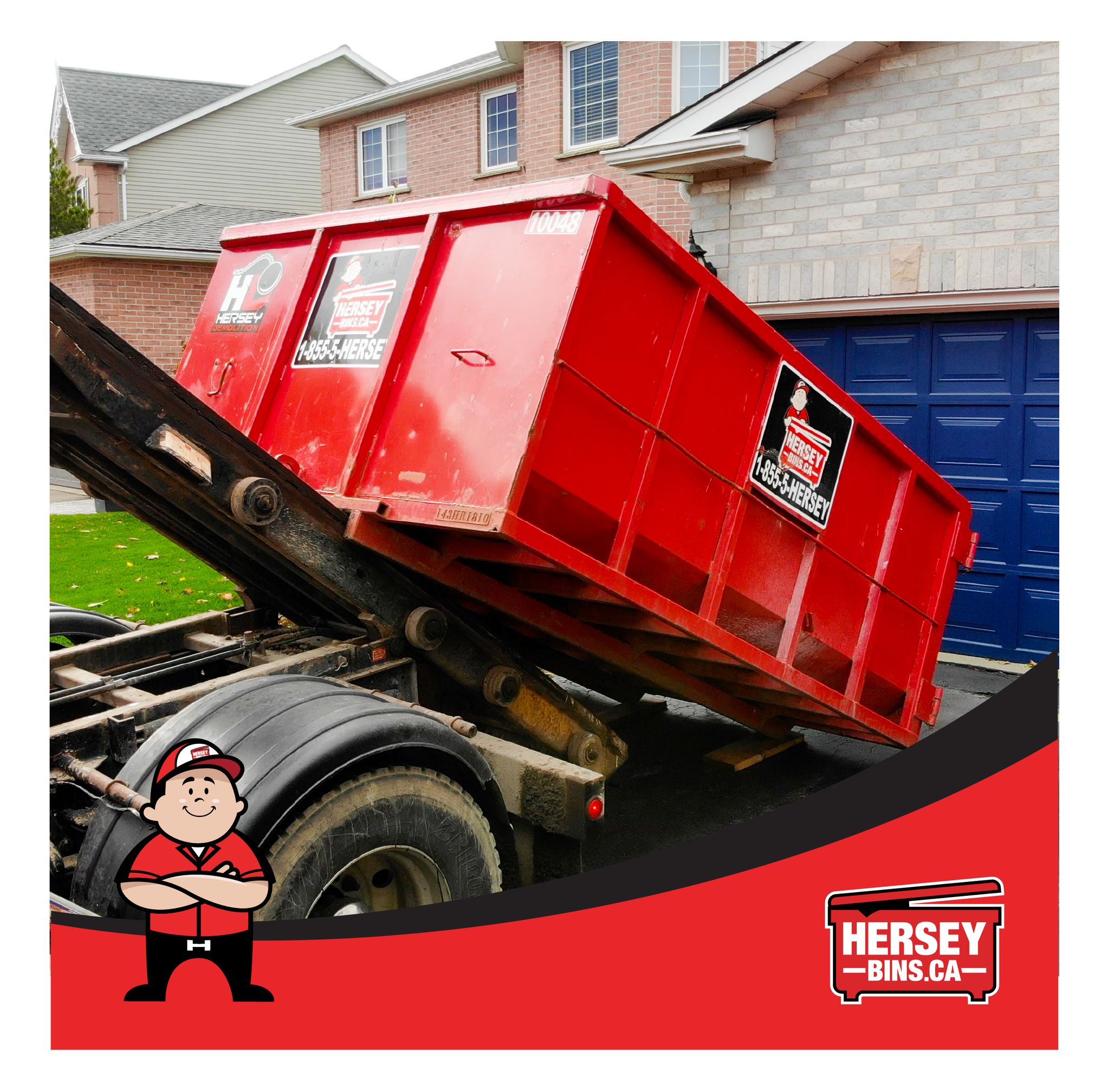 Hersey Bins Facebook ad: Bin Rentals perfect for small to large junk…