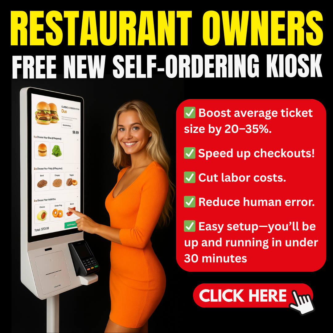 Industry Leading POS For Free Facebook ad: FREE Self-Ordering Restaurant Kiosk