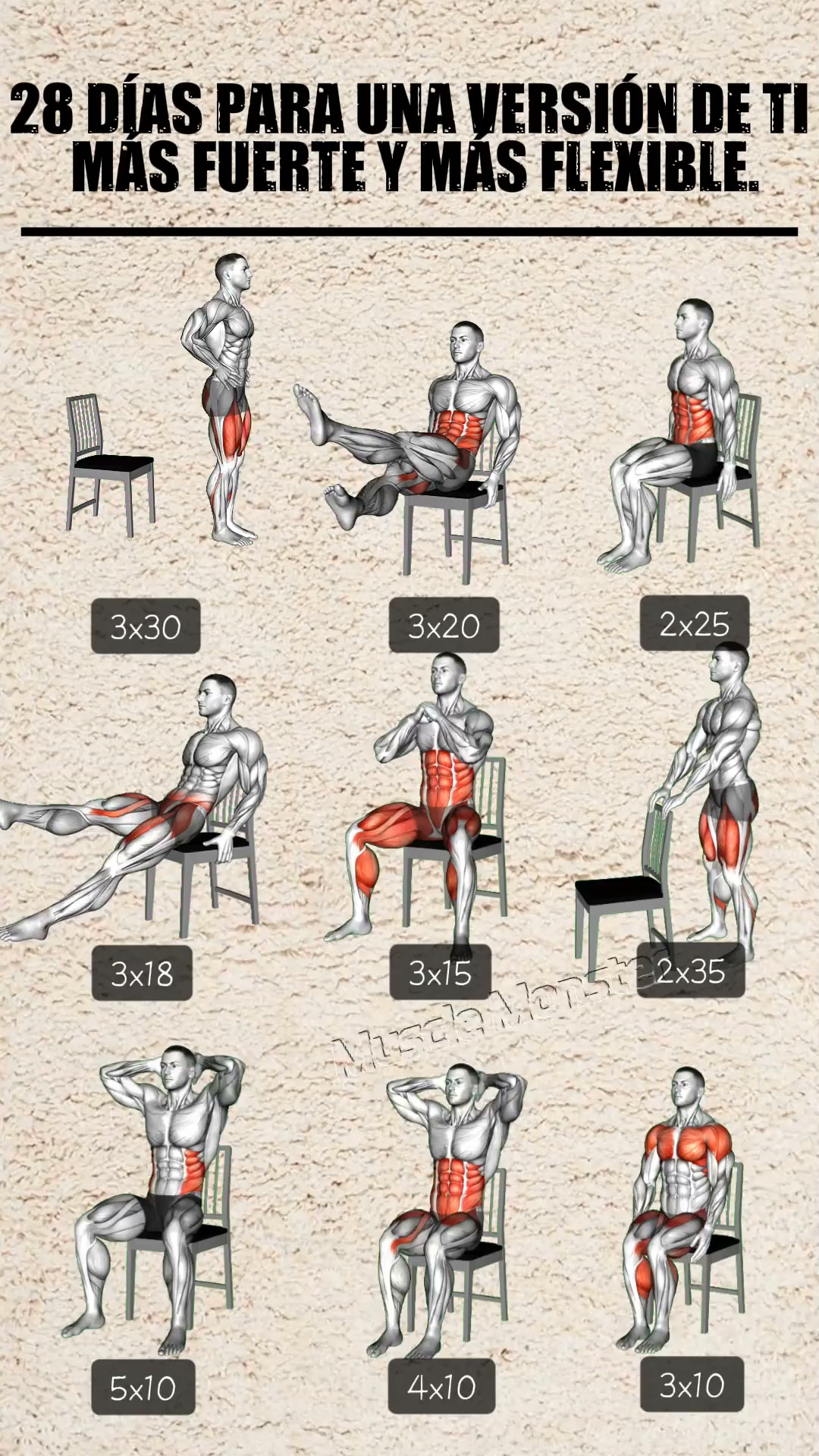 21-Day Muscle Workout Planner Facebook ad: ¡Comenzar el entrenamiento!