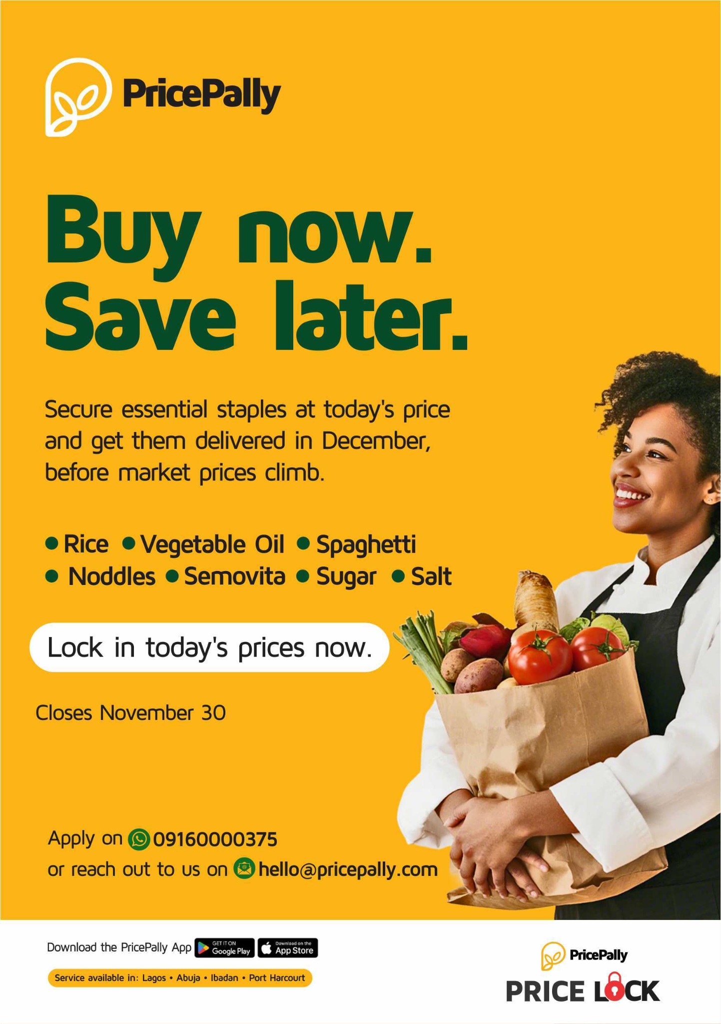 PricePally Facebook ad: Shop in Bulk